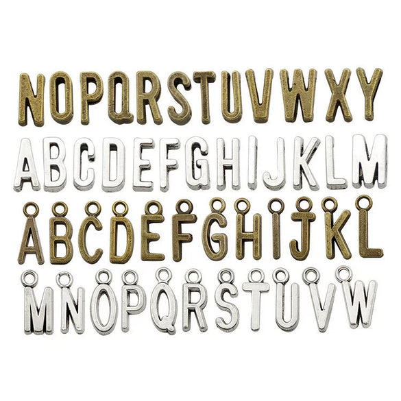 Wholesale Jewelry Alloy Handbeaded Letter Pendants Electroplating Accessories