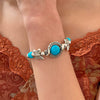 Wholesale Jewelry Alloy Handmade Retro Animal Pattern Joker Pine Stone Bracelet