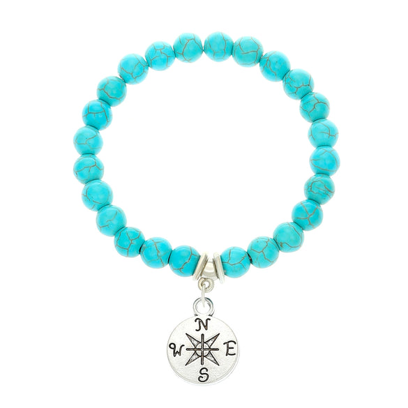 Wholesale Jewelry Alloy Handmade Retro Animal Pattern Joker Pine Stone Bracelet