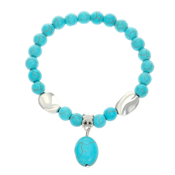 Wholesale Jewelry Alloy Handmade Retro Animal Pattern Joker Pine Stone Bracelet