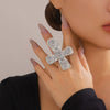 Wholesale Jewelry Alloy Heart Pattern Exaggerated Sweet Cool Style Electroplated Ring For Women