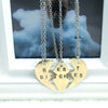 Wholesale Jewelry Alloy Heart Pendant Necklace Electroplated Minimalist Geometric Style