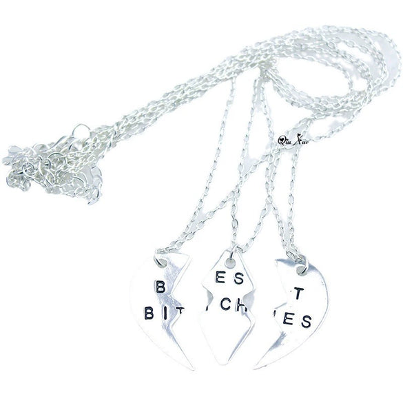 Wholesale Jewelry Alloy Heart Pendant Necklace Electroplated Minimalist Geometric Style