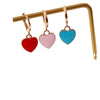 Wholesale Jewelry Alloy Heart Shape Dripping Oil Fashion Women's Earrings
