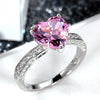 Wholesale Jewelry Alloy Heart Shaped Geometric Fashion Women's Engagement Wedding Ring