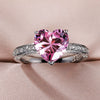 Wholesale Jewelry Alloy Heart Shaped Geometric Fashion Women's Engagement Wedding Ring