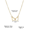 Wholesale Jewelry Alloy Heart Shaped Pendant Necklace With Geometric Styling And Electroplating