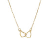 Wholesale Jewelry Alloy Heart Shaped Pendant Necklace With Geometric Styling And Electroplating