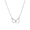 Wholesale Jewelry Alloy Heart Shaped Pendant Necklace With Geometric Styling And Electroplating