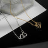 Wholesale Jewelry Alloy Heart Shaped Pendant Necklace With Geometric Styling And Electroplating