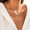 Wholesale Jewelry Alloy Heart Star Geometric Electroplated Necklace For Women