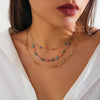 Wholesale Jewelry Alloy Heart Star Geometric Electroplated Necklace For Women