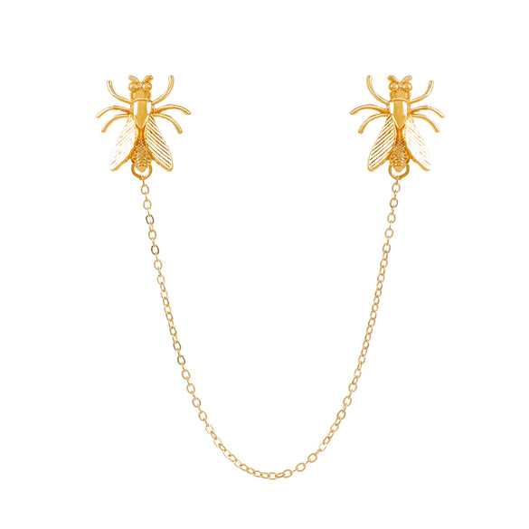Wholesale Jewelry Alloy Insect Style Electroplated Brooch And Collar Buckle Accessories