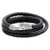 Wholesale Jewelry Alloy Leather Bracelet With Snake Head Animal Pattern Electroplated For Men