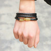 Wholesale Jewelry Alloy Leather Bracelet With Snake Head Animal Pattern Electroplated For Men