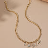 Wholesale Jewelry Alloy Letter Pendant Necklace Vintage Hip Hop Clavicle Chain Couple Accessories