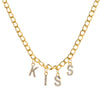 Wholesale Jewelry Alloy Letter Pendant Necklace Vintage Hip Hop Clavicle Chain Couple Accessories
