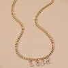 Wholesale Jewelry Alloy Letter Pendant Necklace Vintage Hip Hop Clavicle Chain Couple Accessories