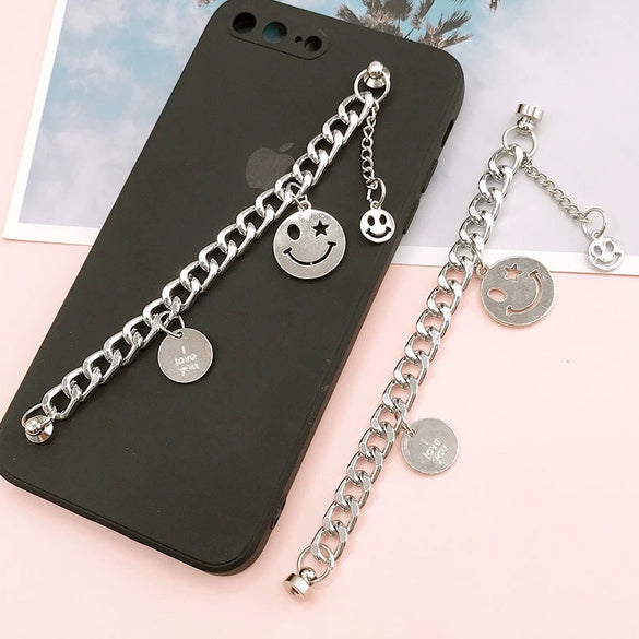 Wholesale Jewelry Alloy Metal Smiley Face Letters Bracelet Handmade Electroplated