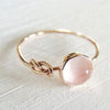 Wholesale Jewelry Alloy Pink Imitation Moonstone Women's Ring With Flower Design