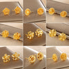 Wholesale Jewelry Alloy Plant Flower Fairy Style Electroplated Women's Earrings