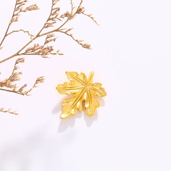 Wholesale Jewelry Alloy Plated Fresh Maple Leaf Pendant Accessories Pastoral Style For Women