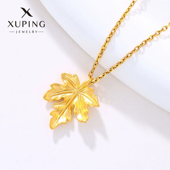 Wholesale Jewelry Alloy Plated Fresh Maple Leaf Pendant Accessories Pastoral Style For Women