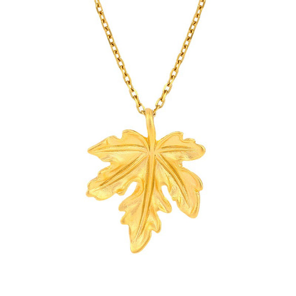 Wholesale Jewelry Alloy Plated Fresh Maple Leaf Pendant Accessories Pastoral Style For Women