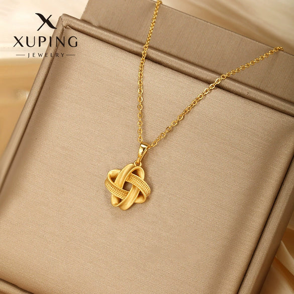 Wholesale Jewelry Alloy Retro Geometric Chinese Knot Pendant With Electroplating Treatment