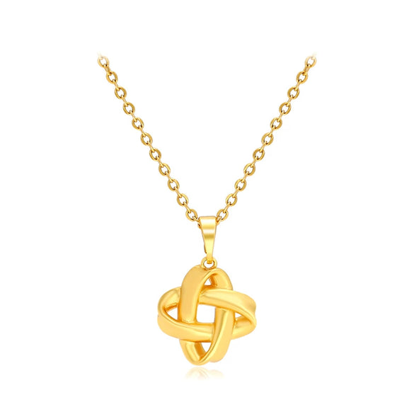 Wholesale Jewelry Alloy Retro Geometric Chinese Knot Pendant With Electroplating Treatment