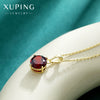 Wholesale Jewelry Alloy Ruby Geometric 14K Gold Plated Simple Cross Chain Necklace For Women