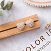 Wholesale Jewelry Alloy S925 Silver Natural Style Heart Shaped Electroplated Pearl Earrings For Women