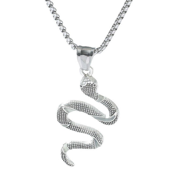 Wholesale Jewelry Alloy Snake Pendant Electroplating Zodiac Animal Style Necklace