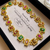 Wholesale Jewelry Alloy Twisted Geometric Electroplating Earrings Necklace Set
