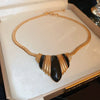 Wholesale Jewelry Alloy Twisted Geometric Electroplating Earrings Necklace Set
