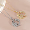 Wholesale Jewelry Animal Dolphin Wave Copper Electroplated Necklace For Women