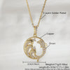 Wholesale Jewelry Animal Dolphin Wave Copper Electroplated Necklace For Women