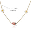 Wholesale Jewelry Animal Insect Style Copper Dripping Oil O Word Chain Necklace