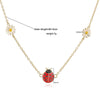 Wholesale Jewelry Animal Insect Style Copper Dripping Oil O Word Chain Necklace