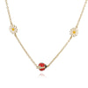 Wholesale Jewelry Animal Insect Style Copper Dripping Oil O Word Chain Necklace