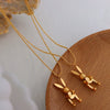 Wholesale Jewelry Animal Mechanical Rabbit 316L Stainless Steel 18K Gold Plated Necklace