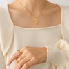 Wholesale Jewelry Animal Mechanical Rabbit 316L Stainless Steel 18K Gold Plated Necklace