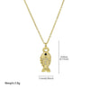 Wholesale Jewelry Animal Pattern Copper Pendant Necklace With Electroplating Ocean Shells Conch Starfish Small Fish Tropical Fish Shrimp Design