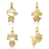 Wholesale Jewelry Animal Pendant Necklace Copper Plating Inlay