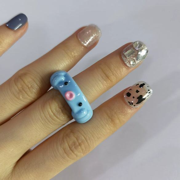 Wholesale Jewelry Animal Resin Ring Geometric Style Women's