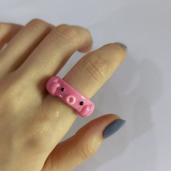 Wholesale Jewelry Animal Resin Ring Geometric Style Women's