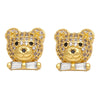 Wholesale Jewelry Animal Style Bear Earrings For Women Copper Inlaid With Zircon