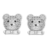 Wholesale Jewelry Animal Style Bear Earrings For Women Copper Inlaid With Zircon
