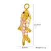 Wholesale Jewelry Animal Style Stainless Steel Three Dimensional Fish Pendant With Enamel Color And Vacuum Furnace Electroplating