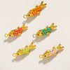 Wholesale Jewelry Animal Style Stainless Steel Three Dimensional Fish Pendant With Enamel Color And Vacuum Furnace Electroplating